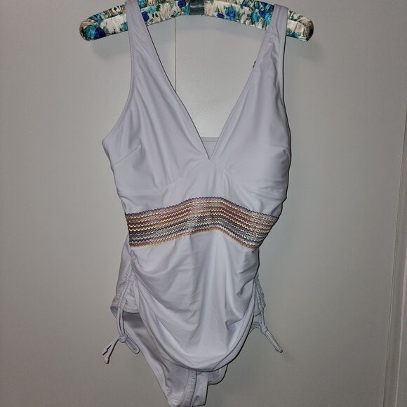 NWT Blooming Jelly Womens Tummy Control Swimsuit One Piece Slimming Modest Large - Picture 1 of 13